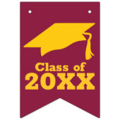 おめでとうグラード金ゴールドオンマルーン バンティングフラッグ (第1の旗)