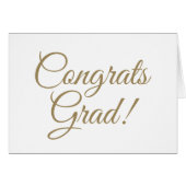 おめでとうグラード金ゴールドカスタムスクリプトクラス年カード (正面横)