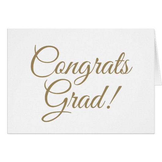 おめでとうグラード金ゴールドカスタムスクリプトクラス年カード (正面横)