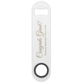 おめでとうグラード金ゴールドカスタムスクリプト文字クラス年 スピード栓抜き (正面)