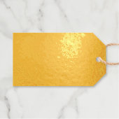 おめでとうグラード金ゴールドカスタムブラックスクリプエレガントト ギフトタグ (正面 (横))