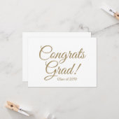 おめでとうグラード金ゴールドカスタムホワイトスクエレガントリ カード (正面/裏面インサイチュ)