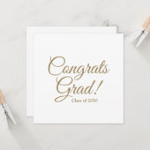 おめでとうグラード金ゴールドカスタム白書卒業 カード (正面/裏面インサイチュ)