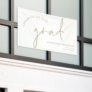 おめでとうグラード金ゴールドスクリプトの卒業発表 横断幕