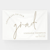 おめでとうグラード金ゴールドスクリプトの卒業発表 横断幕 (横)