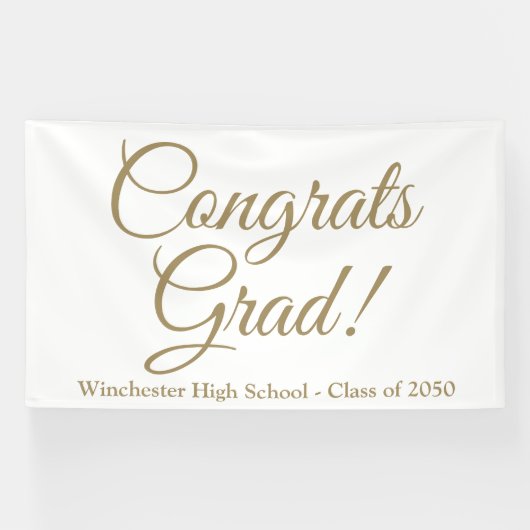 おめでとうグラード金ゴールドスクリプトクラスエレガント年 横断幕 (横)