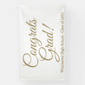 おめでとうグラード金ゴールドスクリプトクラスエレガント年 横断幕 (縦)