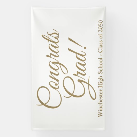 おめでとうグラード金ゴールドスクリプトクラスエレガント年 横断幕 (縦)