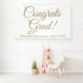 おめでとうグラード金ゴールドスクリプトクラスエレガント年 横断幕 (インサイチュ)