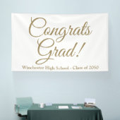 おめでとうグラード金ゴールドスクリプトクラスエレガント年 横断幕 (トレードショー)