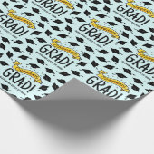おめでとうグラード金ゴールドバナーお祝いパターン ラッピングペーパー (角)