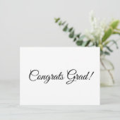 おめでとうグラード黒字書道エレガント カード (スタンド正面)