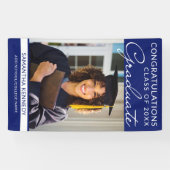 おめでとうグラード1フォトブルー垂直卒業 横断幕 (横)