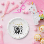 おめでとうグラード20XXフェイクグリッター紙吹雪 ペーパープレート (パーティー)