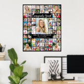 おめでとうグラード66フォトコラージュカスタムカラー ポスター (ホームオフィス)