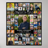 おめでとうグラード66フォトコラージュカスタムカラー ポスター (正面)