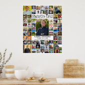 おめでとうグラード66フォトコラージュカスタムカラー ポスター (キッチン)