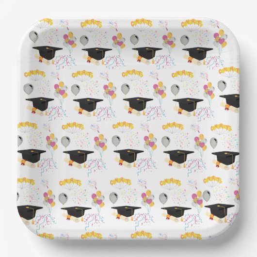 おめでとうグラード ペーパープレート (正面)