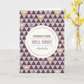 おめでとうグラード。幾何学的パターカスタムン カード (黄色い花)