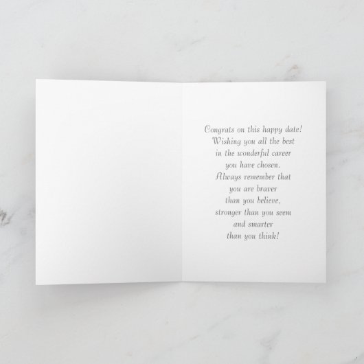 おめでとうグラード。花柄カスタム名刺 カード (内部)