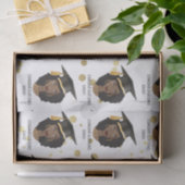 おめでとうグラード！黒い女性と卒業キャップ 薄葉紙 (ギフト)