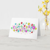 おめでとうグリーティングカード（オプションの写真） カード (黄色い花)