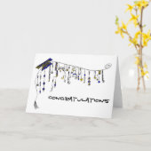 おめでとうグリーティングカード カード (黄色い花)