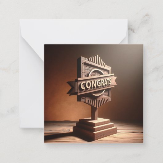 おめでとうグリーティングカード ノートカード (正面)