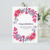 おめでとうグリーティングカード 出欠カード (スタンド正面)