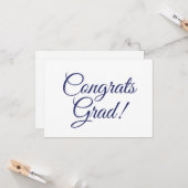 おめでとうグレイドネイビーカスタムル筆跡 カード (正面/裏面インサイチュ)