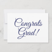 おめでとうグレイドネイビーカスタムル筆跡 カード (正面)