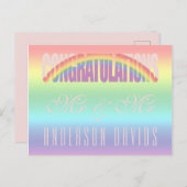 おめでとうゲイカップル虹フラグ ポストカード (正面/裏面)