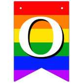 おめでとうゲイプライドレインボーバンティンバナー バンティングフラッグ (第2の旗)