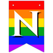 おめでとうゲイプライドレインボーバンティンバナー バンティングフラッグ (第3の旗)