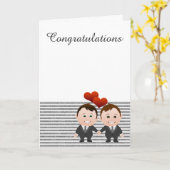 おめでとうゲイ結婚テーマ カード (黄色い花)