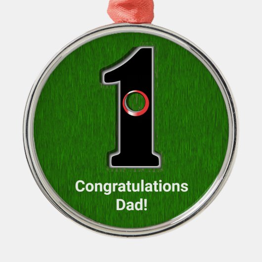 おめでとうゴルファーの穴カスタマイズ一 メタルオーナメント (正面)