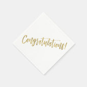 おめでとうゴールドフォイルナプキンス スタンダードカクテルナプキン (角)