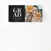 おめでとうシック写真卒業バナー 横断幕 (インサイチュ)