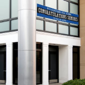 おめでとうシニア青 |黒 |シルバー 横断幕 (ビルの外側)