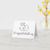 おめでとうシルバーダイヤ結婚モンドのリングや輪 カード (黄色い花)