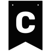 おめでとうシンプルズ卒業パーティブラック バンティングフラッグ (第2の旗)