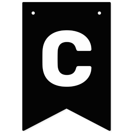 おめでとうシンプルズ卒業パーティブラック バンティングフラッグ (第2の旗)