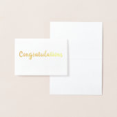 おめでとうシンプルミニマル文字スタイルカード 箔カード (ディスプレー)