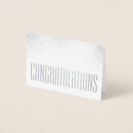 おめでとうシンプルモダンミニマリスト 箔カード