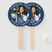 おめでとうシンプル大学院写真モダン卒業 ハンドファン (正面&裏面)