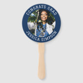 おめでとうシンプル大学院写真モダン卒業 ハンドファン (正面)