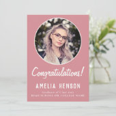 おめでとうシンプル院写真卒業 カード (スタンド正面)