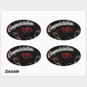 おめでとうシール 楕円形シール (シート)