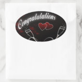 おめでとうシール 楕円形シール (バッグ)