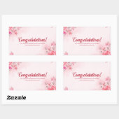 おめでとうシール 長方形シール (シート)